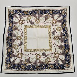 Roberta di Camerino Vintage Cotton Handkerchief Neckerchief Bandana Tassels